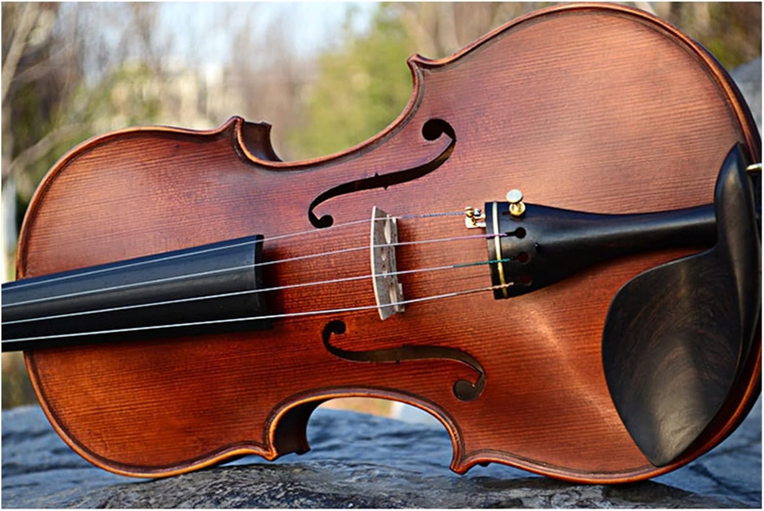 TSTS European Spruce Wood Violin Professional Handmade Solid Wood Violin Children Beginners Play Violin Musical Instrument Adults Violins (Color : 3/4)