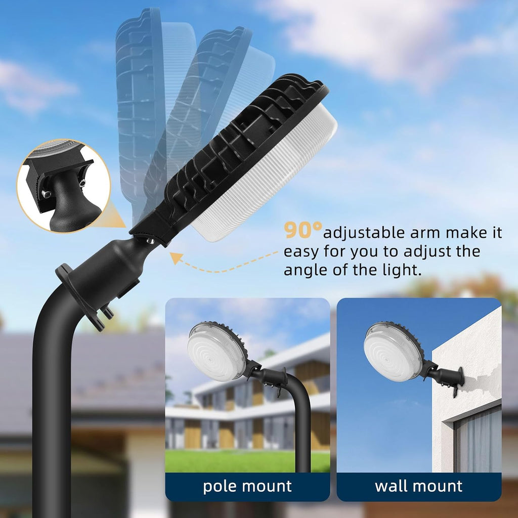 Sararoom 5Pack 300W LED Barn Light, 30000LM 6500K Cold White Dusk to Dawn Outdoor Lighting with Photocell, 120° Lighting Angle IP66 Waterproof Area Street Light for Entrance Courtyard Warehouse