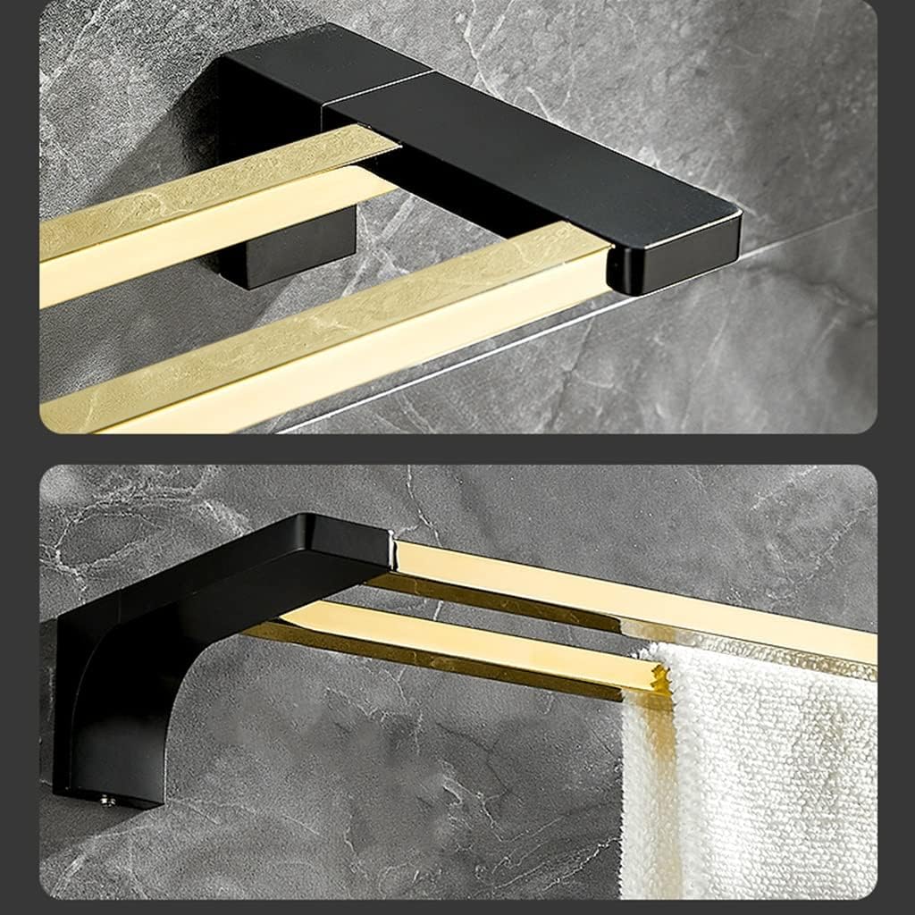 Towel Bars Towel Rails Black Gold All Copper Light Minimalist Bathroom Hardware Bar Rail Racksdouble Pole