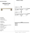 Alno A7420-18-PC Manhattan Modern Towel Bars, Polished Chrome