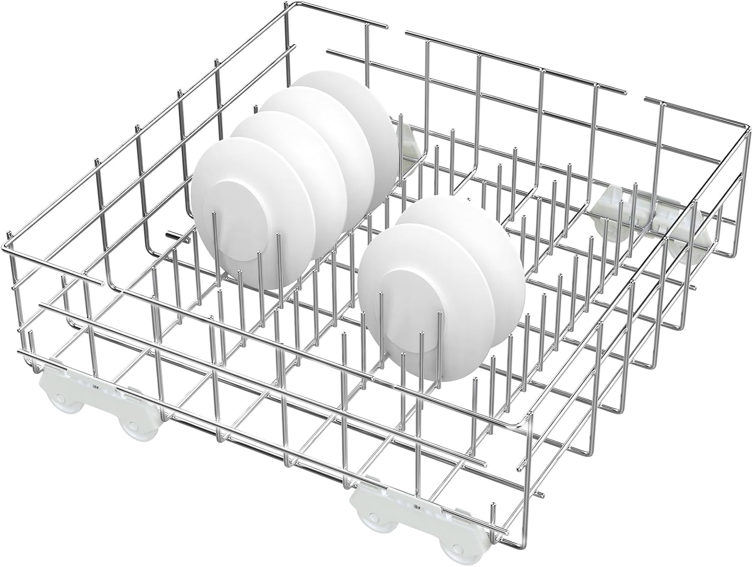 Upgrade W10311986/W10380384 Dishwasher Lower Dishrack Designed for Whirlpool Dishwasher Rack Parts WDT750SAHZ0 WDTA50SAHZ0 WDT970SAHZ0 WDT780SAEM with WP3376961 Wheels Dishwasher Bottom Rack