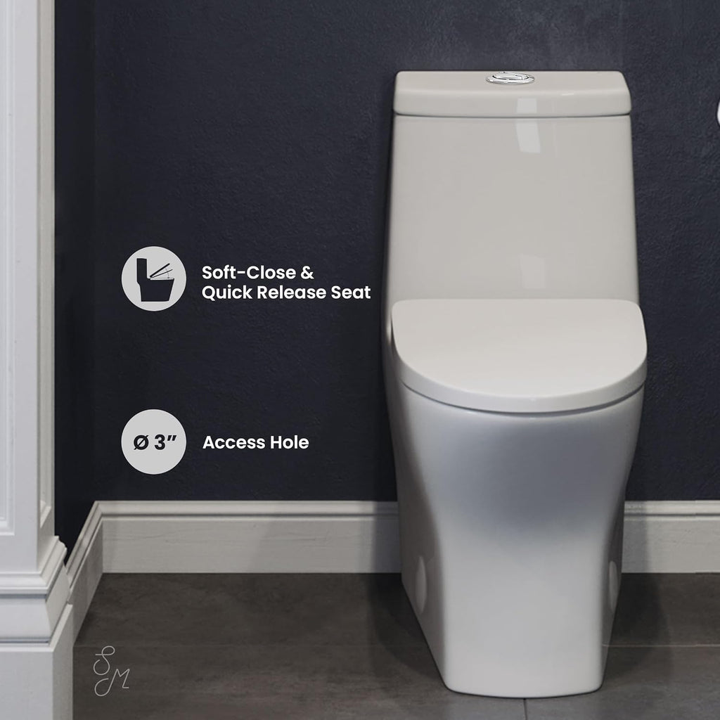 Sublime II One-Piece 10' Rough-in 1.1/1.6 GPF Dual Top Flush Round Compact Toilet in Glossy White