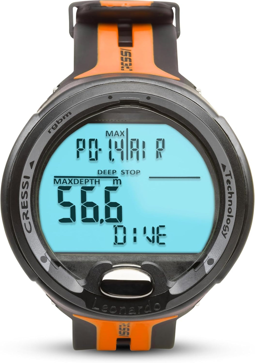 Cressi Leonardo 2.0 Scuba Dive Computer - Air, Nitrox & Gauge Dive Watch - Backlit Waterproof Watch - USB IR Diving Computer