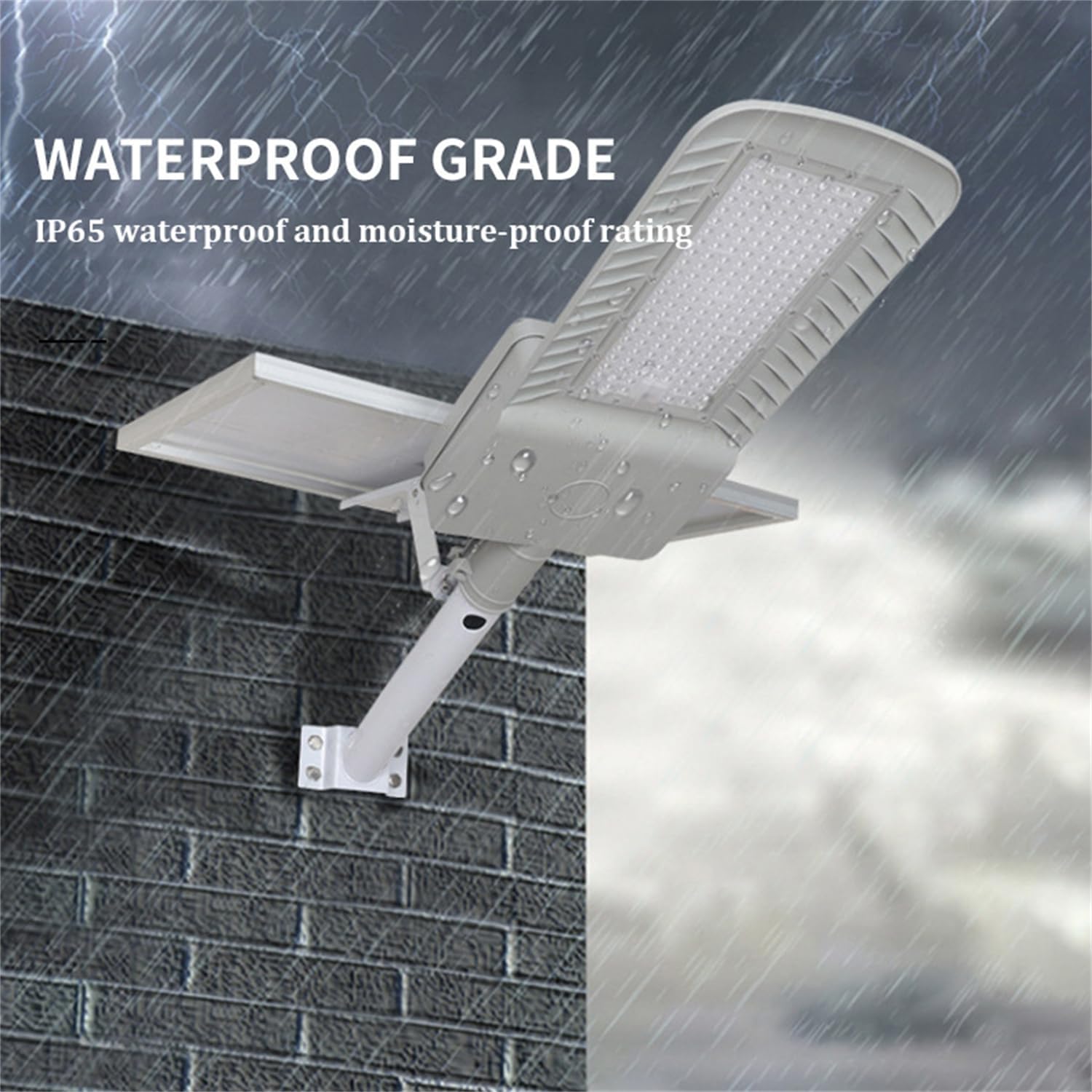 Solar Street Lights Outdoor, LED Solar Lights,IP67 Waterproof Flood Light with Remote Control,Heavy Duty Split Type LED Solar Street Light,for Commercial Street & Area Lighting
