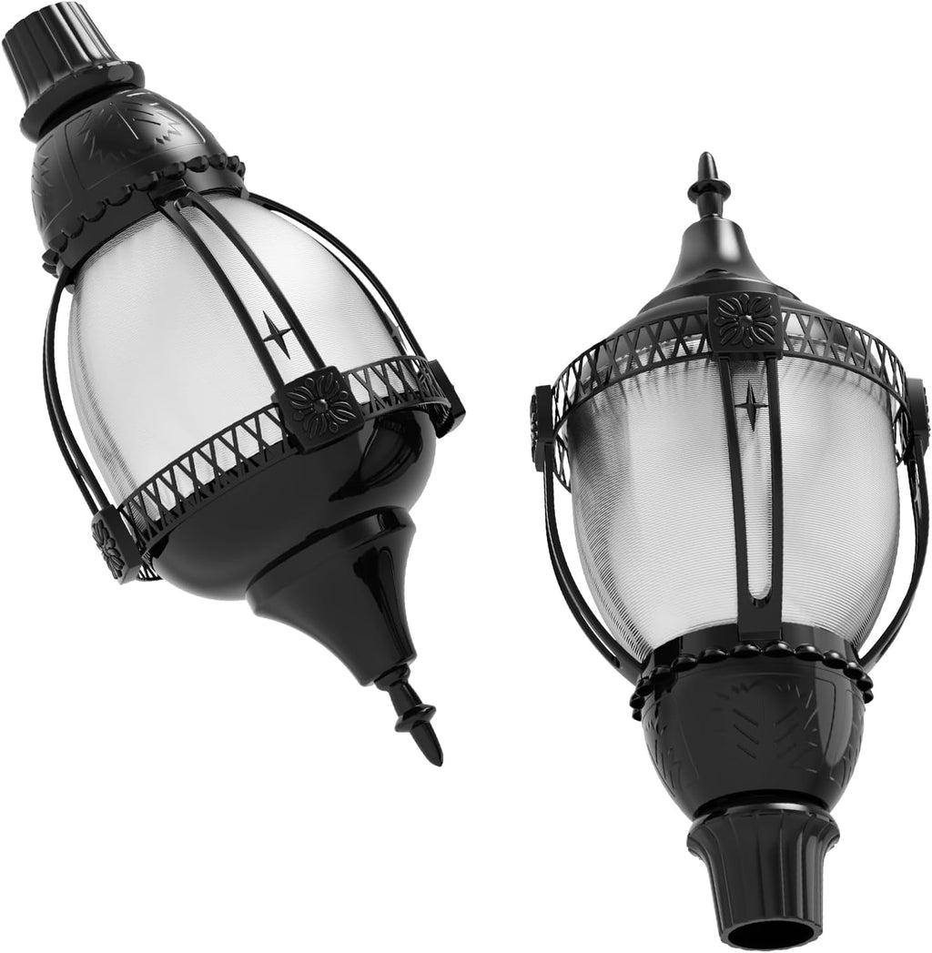 Acorn LED Post Top Light Fixture with Photocell Watt Tunable 100W/80W/60W Color Selectable 3000K/4000K/5000K 120-277V Black Housing Outdoor Area Pole Lighting