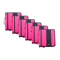 Case-it Classic Zipper Binder | 2-Inch O-Rings, 350 Sheet Capacity, Multiple Storage Pockets & Shoulder Strap | School & Office Organizer | D-251 Magenta | 6 Pack