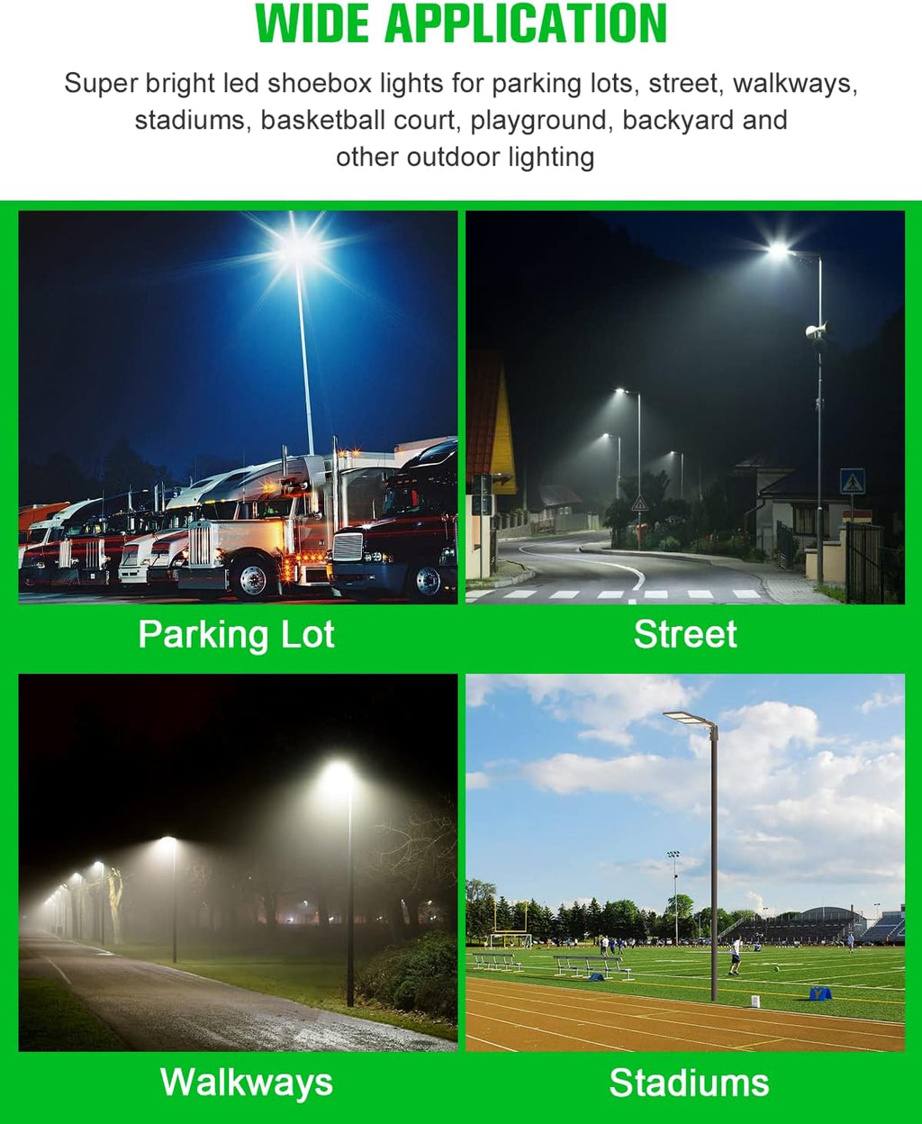 3 Pack 150W LED Parking Lot Lights Adjustable Slip Fit Mount, 22500LM, 5000K UL Listed LED Shoebox Fixture with Photocell, IP65 Waterproof Outdoor Pole Light Commercial, AC100-277V