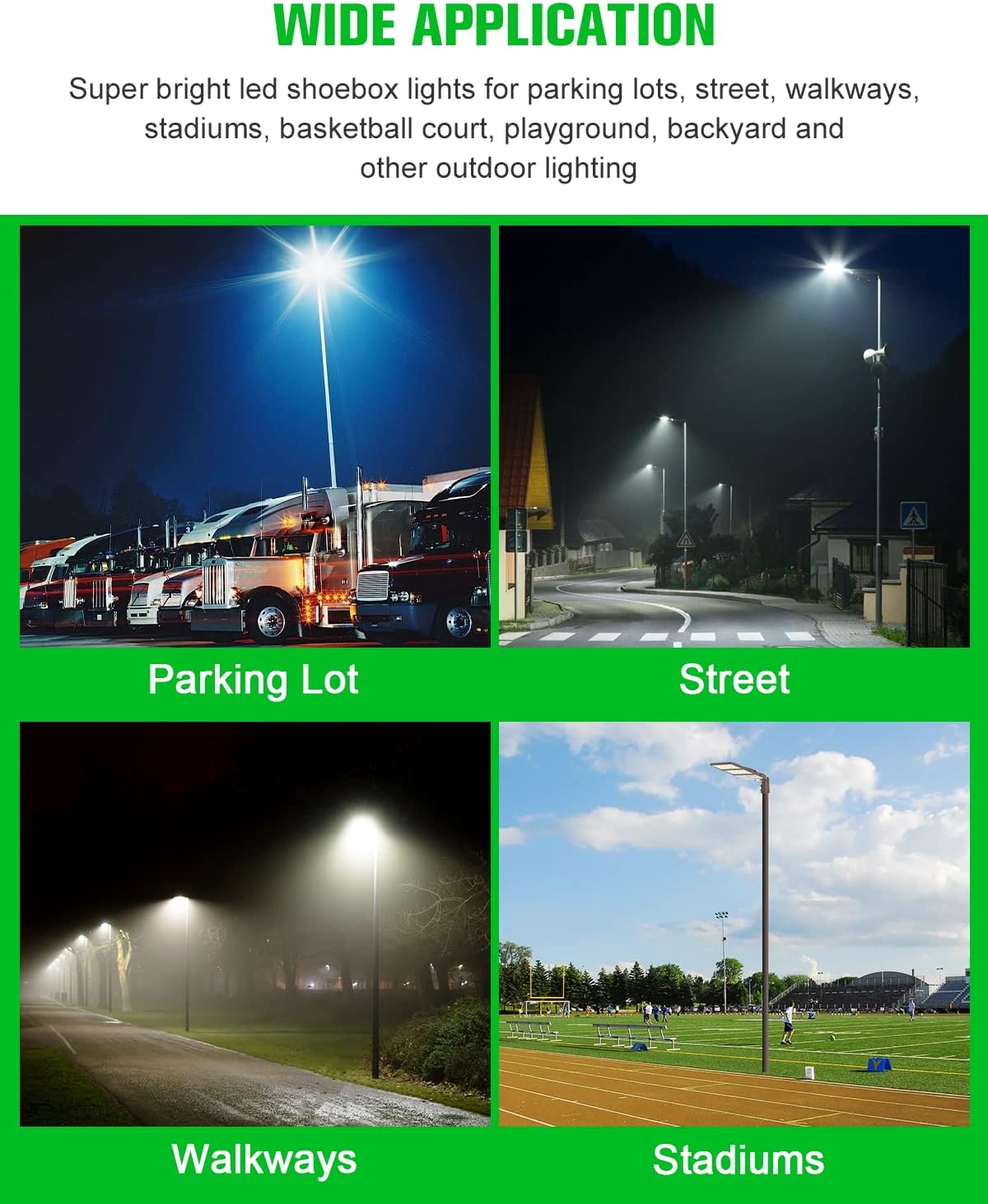 3 Pack 150W LED Parking Lot Lights Adjustable Slip Fit Mount, 22500LM, 5000K UL Listed LED Shoebox Fixture with Photocell, IP65 Waterproof Outdoor Pole Light Commercial, AC100-277V