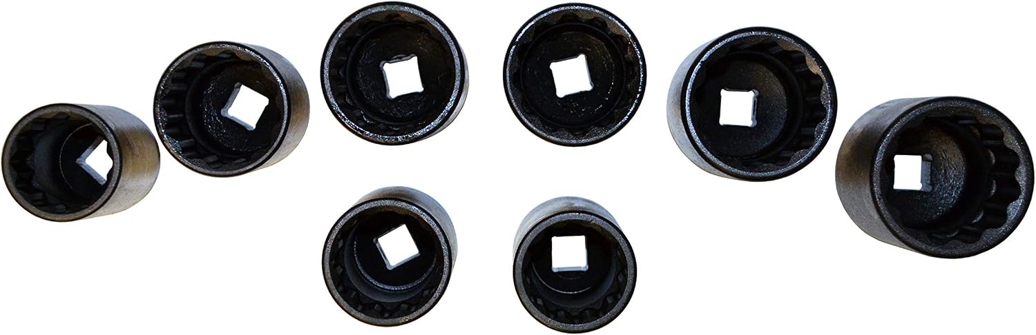 Cal-Van Tools 976 8 Piece 12 Point Axle Nut Socket Set, 1 Pack, Multi, One Size