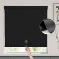 Blackout Roller Window Shades Cordless Simple Style Roller Shades Spring System Cassette Valance Roll Up Blinds for Windows, Door, Black, 60' W x 36' H
