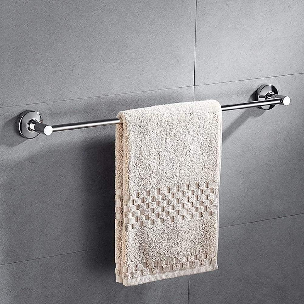 Towel Bar 304 Stainless Steel Towel Rack Bathroom Towel Bar Single Rod Free Punch Pendant Tower Hanger Long 30-120cm (Size : 50cm) (90cm) Small Gift