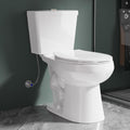 17 Inch Compact Tall Toilet ADA Height Seat 17.5', Powerful Tornado Flush, Two Piece Dual Flush 1.0/1.28 GPF, 12' Rough-in for Bathroom, Comfort Bowl Heigh 16.75', White