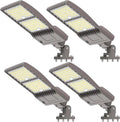 4Pack 400W LED Parking Lot Light 56000 Lumen, UL Parking lot Flood Lights Arm Mount, Street Area IP65 5000K Waterproof 100-277VAC Input, Stadium Lights Outdoor, LED Pole Light Outdoor