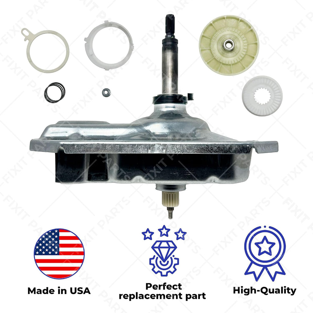W11454734 Washer Gear Case Replaces AP6993915, W11035751, W10771760, W10006481, W10870913 Works with Maytag Whirlpool Kenmore Crosley, and W10721967 Cam Kit with WPW10006384 Washer Drive Belt