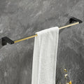 LSLYTQ Bath Towel Bar, Black Gold Bathroom Copper Towel Holder, All Mounted Multifunctional Towel Rack Rail