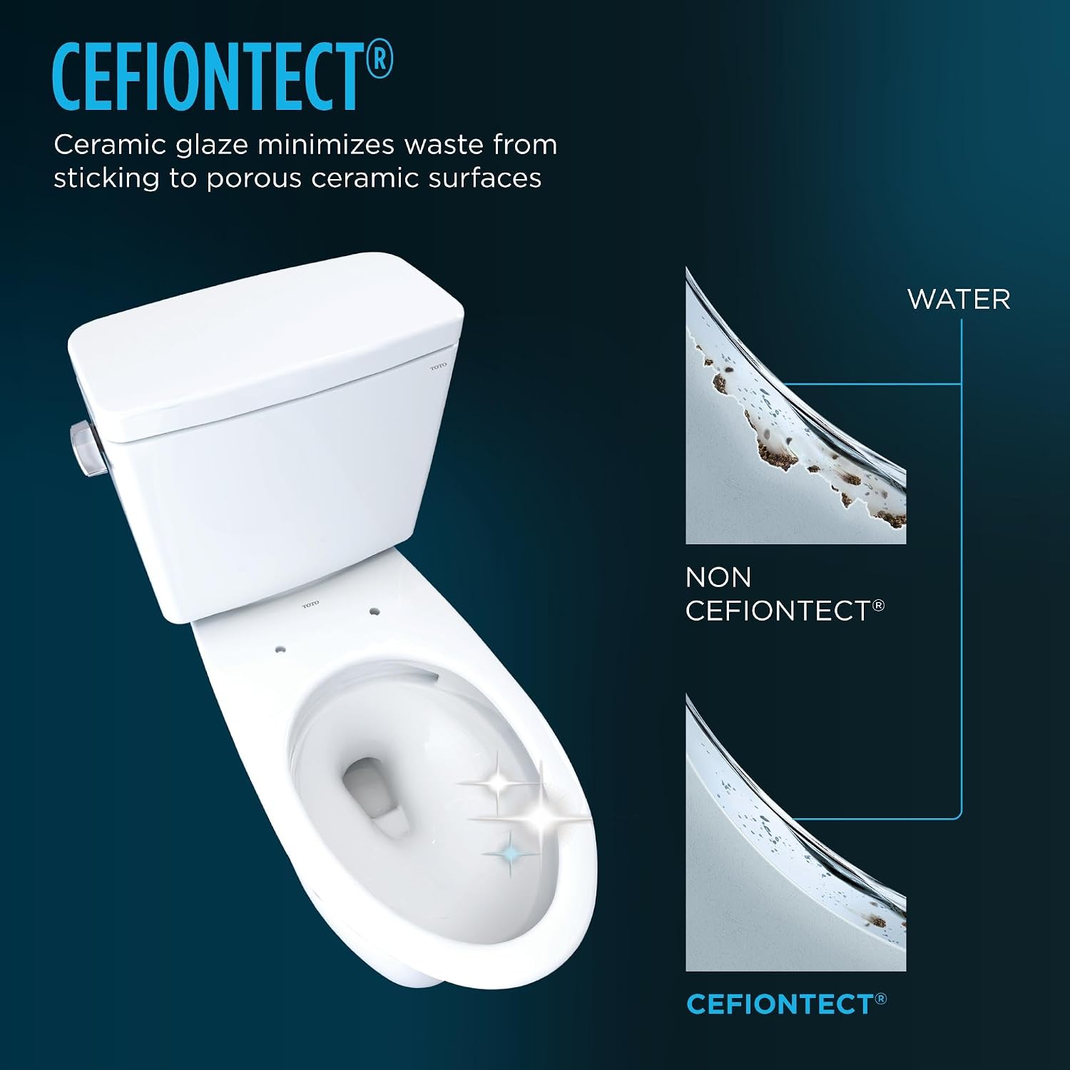 TOTO Drake Transitional Two-Piece Elongated 1.28 GPF Universal Height TORNADO FLUSH Toilet with 10 Inch Rough-In and CEFIONTECT, Cotton White - CST786CEFG.10#01