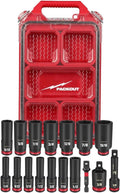 17PC 49-66-6800 for Milwaukee Impact Duty Socket 3/8' Dr PACKOUT Set - SAE