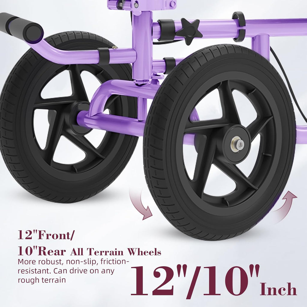 All Terrain Knee Scooter for Adults, Foldable Rolling Knee Scooter with DIY Stickers & Shock Absorber, Steerable Knee Walker for Broken Foot, Ankle Injuries & Surgery, Better Crutch Alternative