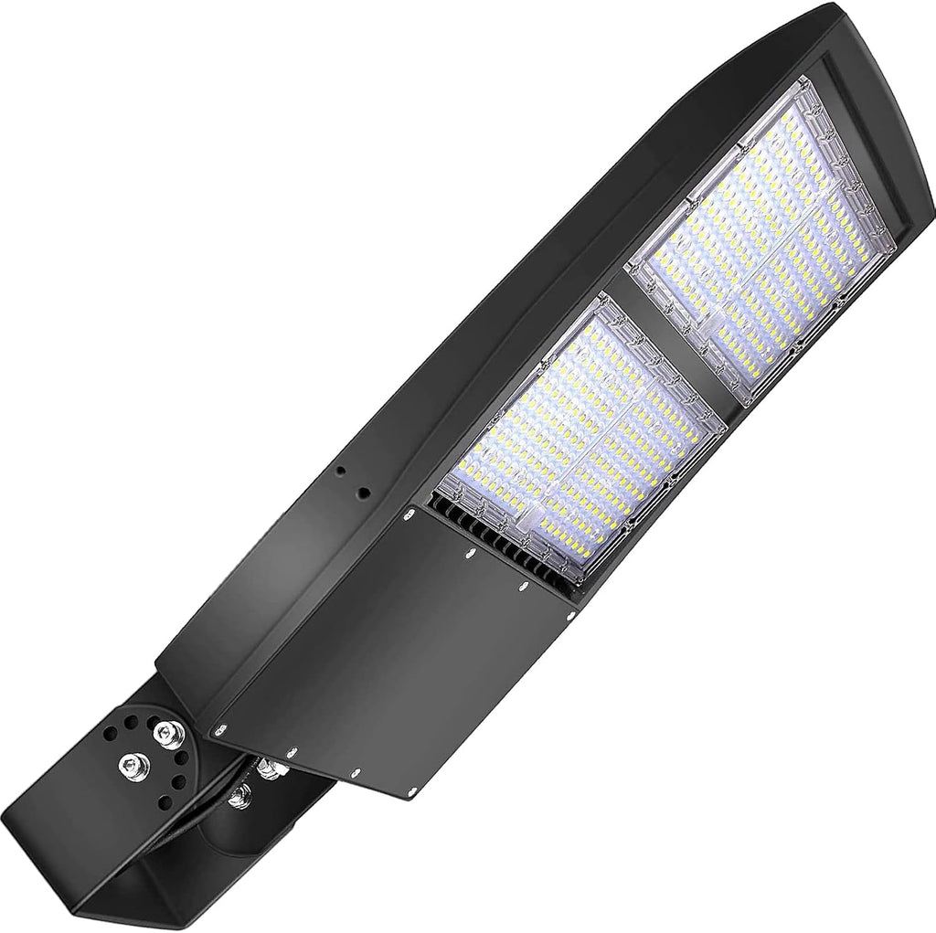 300W LED Parking Lot Light, 42000LM 4000K LED Shoebox Area Light, 0-10V Dimmable Commercial Outdoor Street Lighting (1000W HID/HPS Equivalent), IP65 20KV Surge Protection, AC100-277V UL Listed