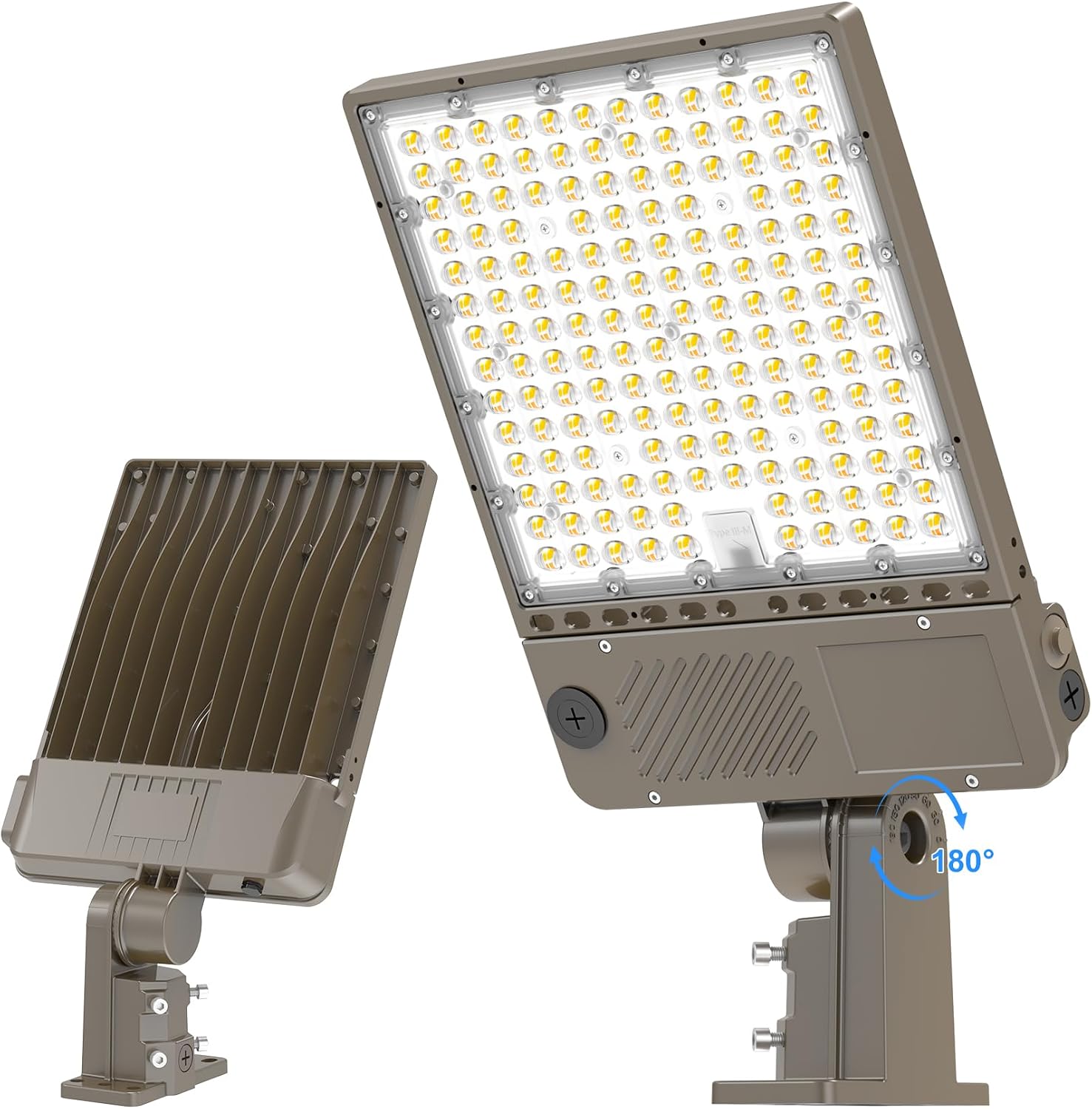 ADUB LED Parking Lot Light 320W/240W/200W Tunable 3000K 4000K 5000K Adjustable 48000LM 0-10V Dimmable ETL Listed IP65 Shoebox Flood Light w/Photocell & Slip Fitter Outdoor Commercial Area AC100-277V