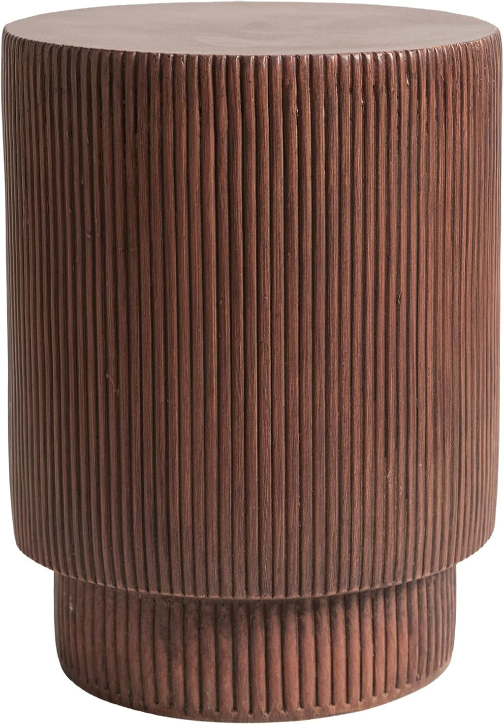 LeisureMod Eden Modern Side End Table – Indoor and Outdoor Accent Table for Living Room, Bedroom, Patio, Balcony, Porch, Garden, Small Spaces in Wood Brown