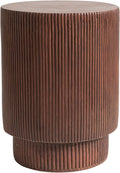 LeisureMod Eden Modern Side End Table – Indoor and Outdoor Accent Table for Living Room, Bedroom, Patio, Balcony, Porch, Garden, Small Spaces in Wood Brown