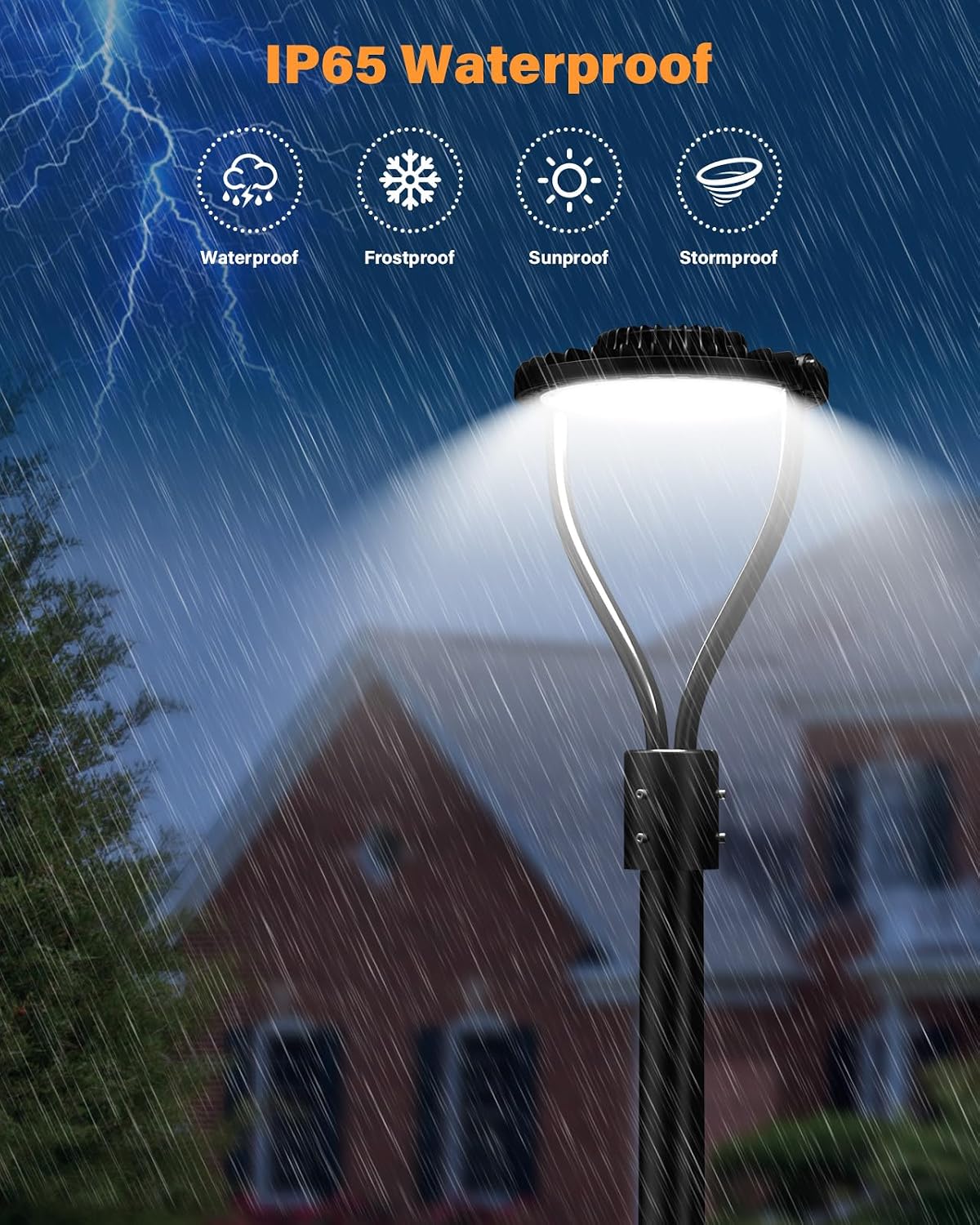 150W LED Post Top Light, LED Circular Area Light 21000Lm 5000K LED Parking Lot Light, Outdoor Pole Lights Fixture for Garden Yard Street Lighting, 2 Pack