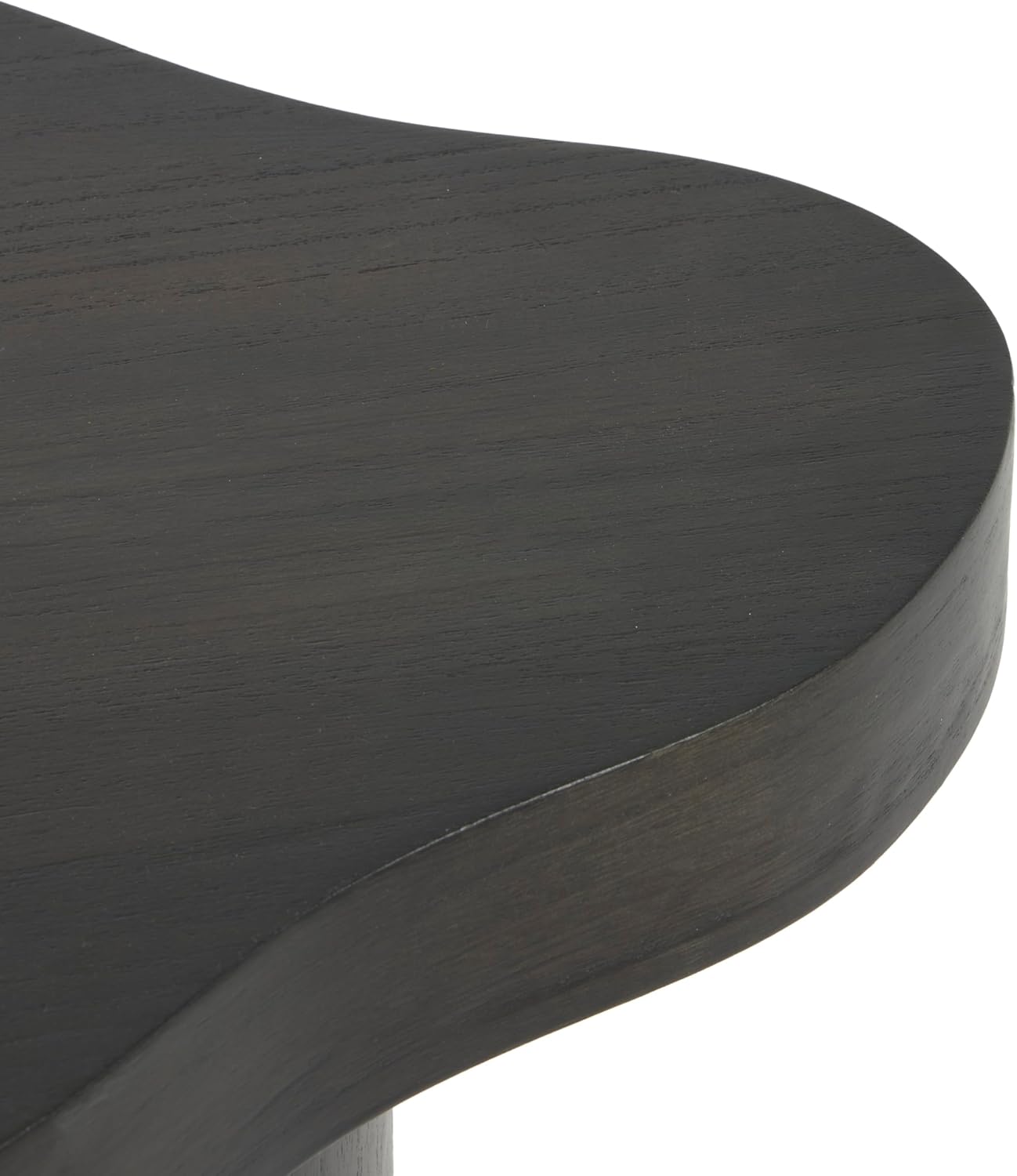 Deco 79 Wood Side End Accent Table Pedestal End Table with Rounded Square Top, Side Table 15' x 15' x 23', Black