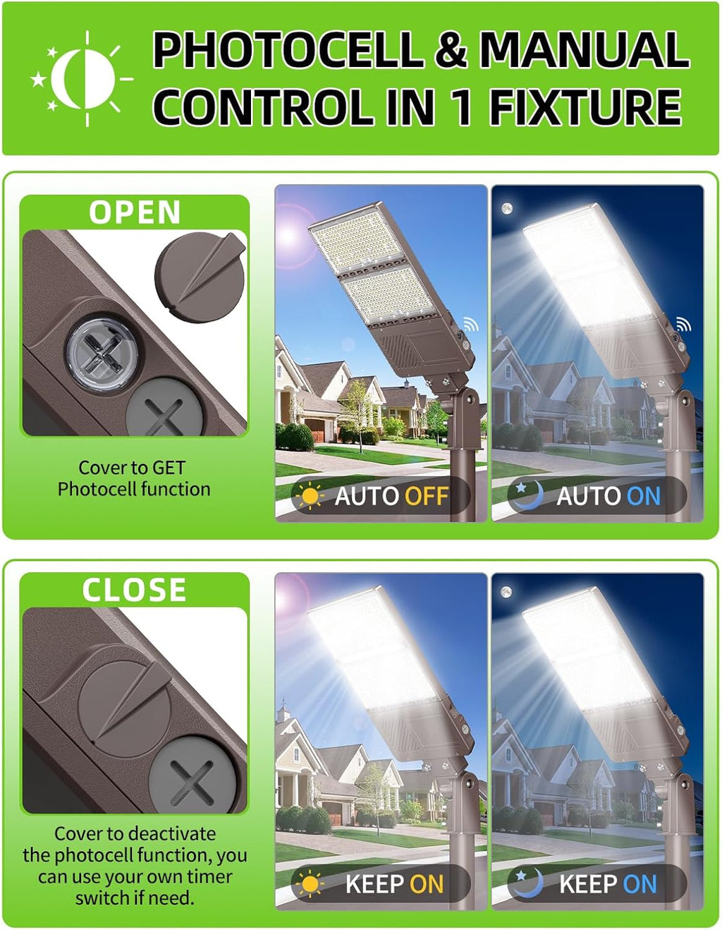 4 Pack 480V 320W LED Parking Lot Light with Photocell 48000LM 5000K LED Shoebox Light Pole Flood Fixture IP65 Commercial Area Lighting Slip Fitter Mount, AC277~480V