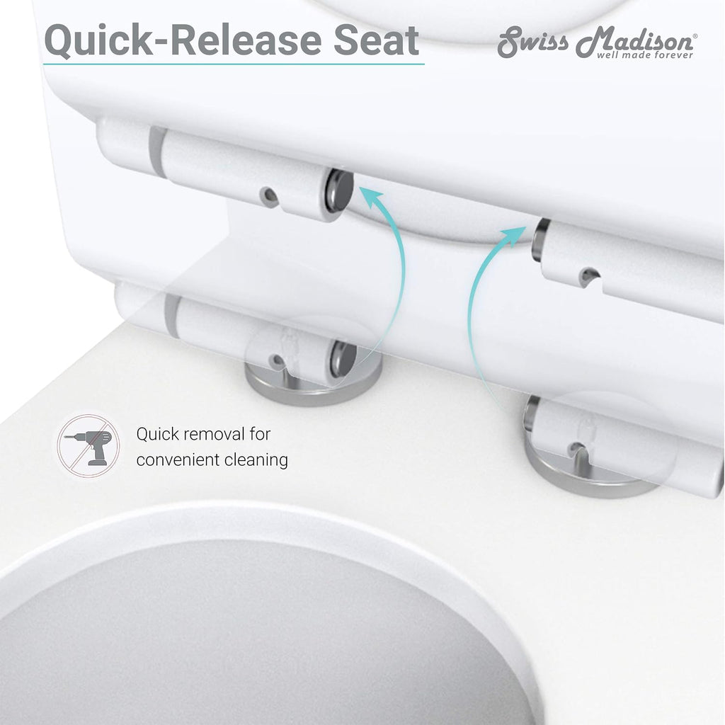 Sublime II One-Piece 12' Rough-in 1.1/1.6 GPF Dual Top Flush Round Compact Toilet in Glossy White