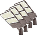 4 Pack 480V 320W LED Parking Lot Light with Photocell 48000LM 5000K LED Shoebox Light Pole Flood Fixture IP65 Commercial Area Lighting Slip Fitter Mount, AC277~480V