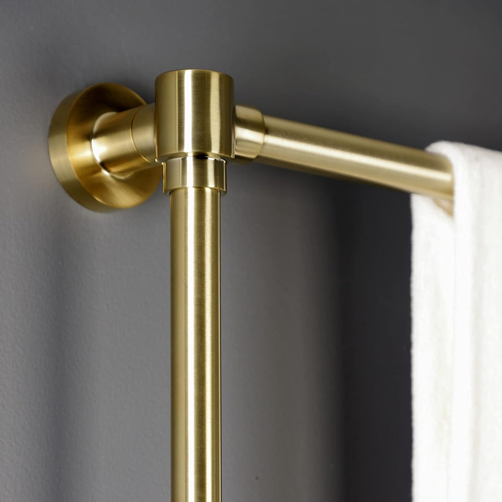 Kingston Brass DTM323037 Gallant 30 x 32-Inch Wall Mount -Towel Rack, Brushed Brass