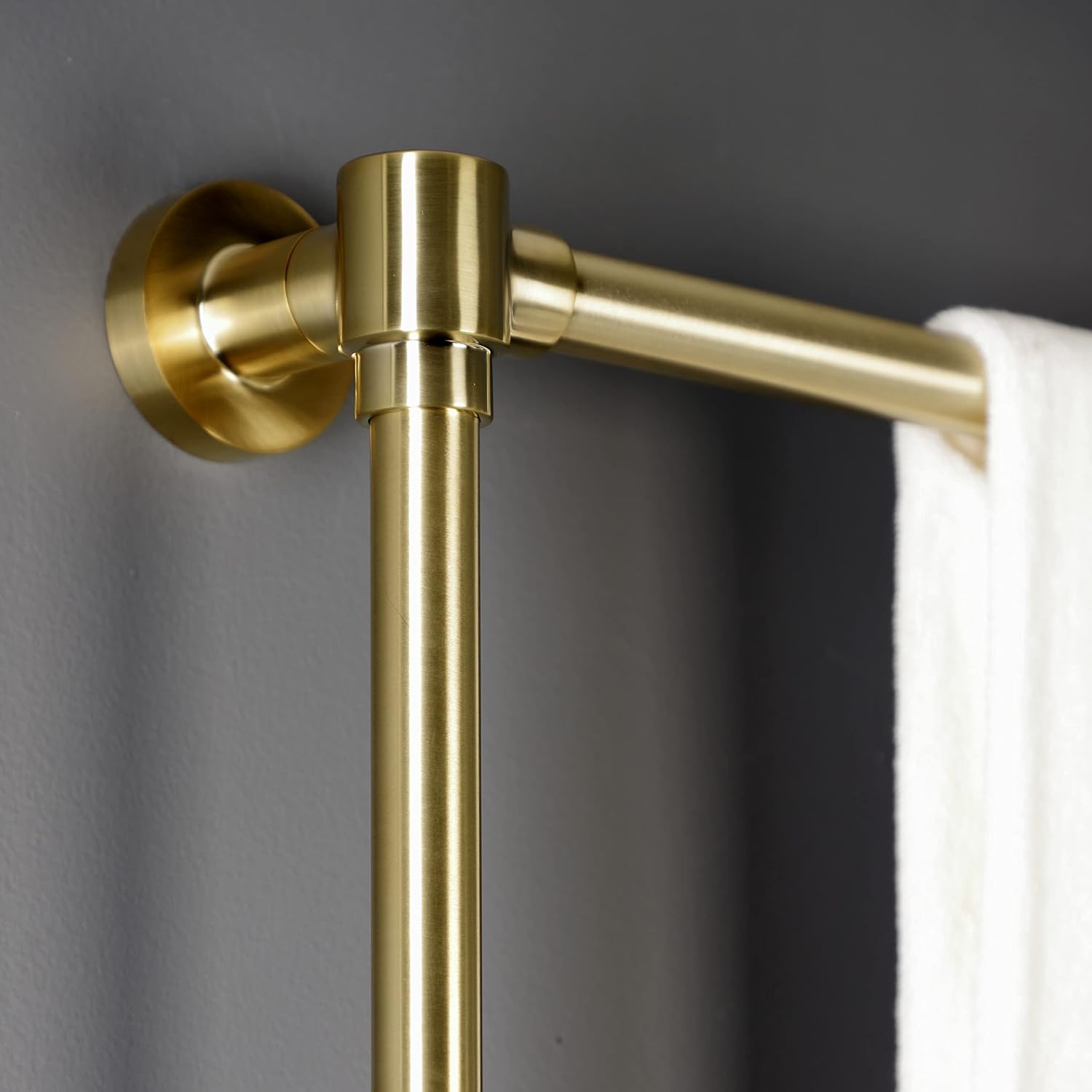 Kingston Brass DTM323037 Gallant 30 x 32-Inch Wall Mount -Towel Rack, Brushed Brass