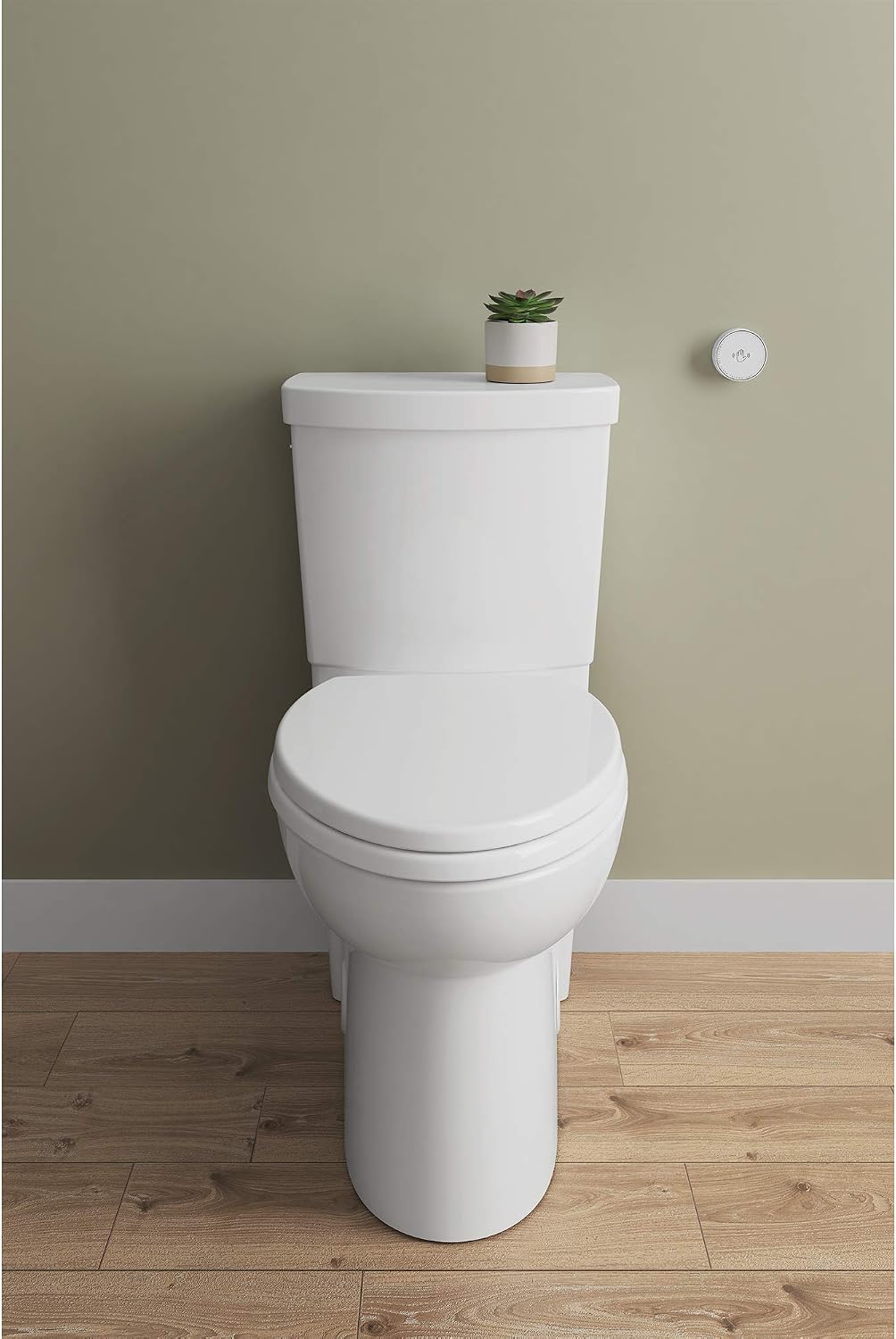 American Standard 2989709.020 Concealed Trapway Cadet Touchless 2-Piece 1.28 GPF Single Flush Elongated Toilet, Seat Included, White