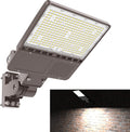 200W LED Parking Lot Light, 28,000 LM 5000K LED Parking Lot Dusk to Dawn Outdoor Lighting, LED Street Pole Light Arm Mount, IP65 Commercial Area Flood Security Light for Stadium Sport, 100-277V