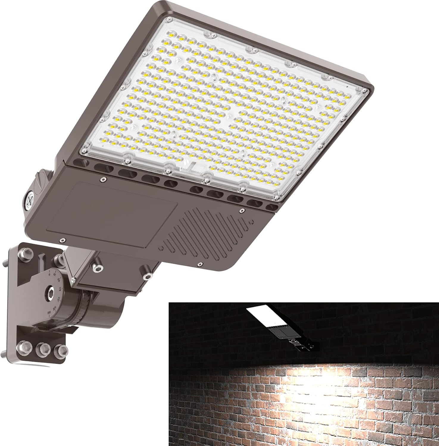 200W LED Parking Lot Light, 28,000 LM 5000K LED Parking Lot Dusk to Dawn Outdoor Lighting, LED Street Pole Light Arm Mount, IP65 Commercial Area Flood Security Light for Stadium Sport, 100-277V