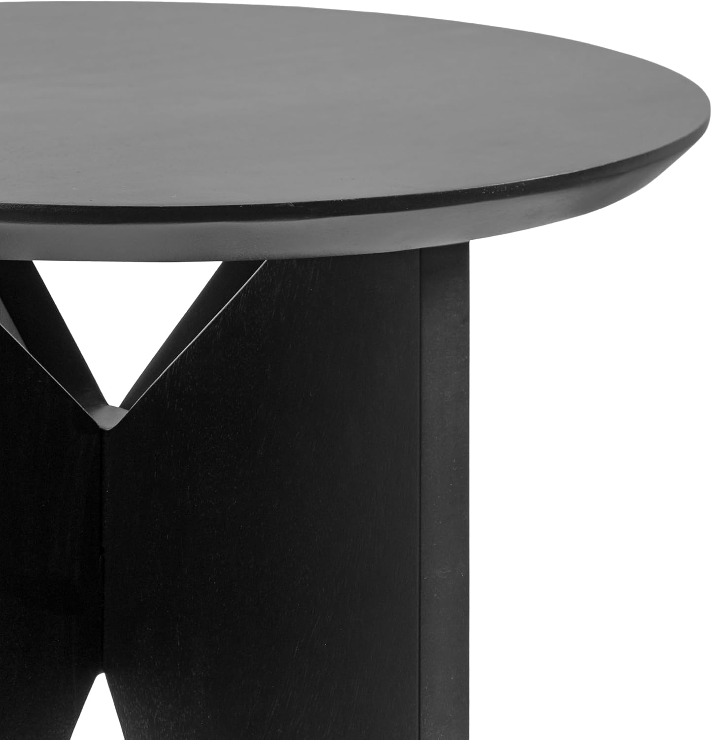 Kate and Laurel Faiza Modern Wooden Round Side Table, 18 x 18 x 20, Black, Transitional Wood End Table for Use as Bedroom Nightstand or Living Room Accent Table