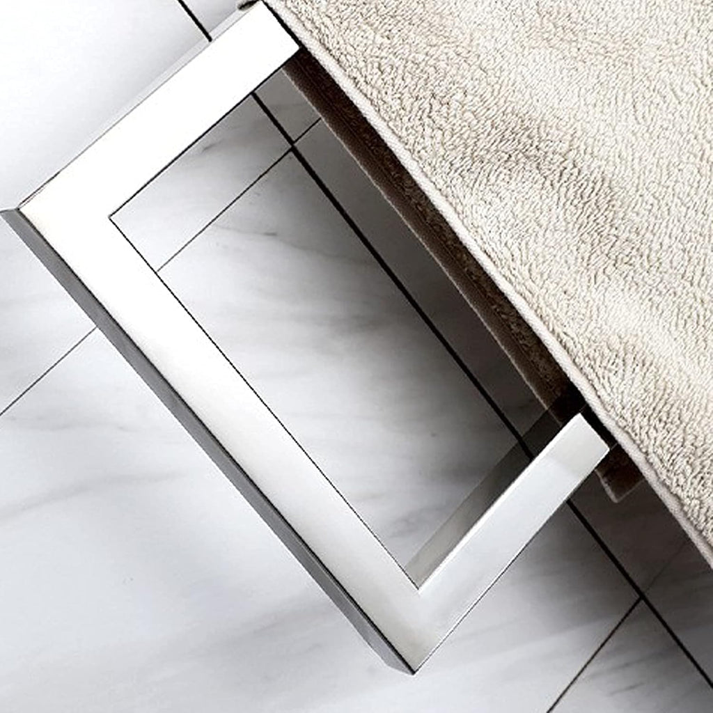 Heated Towel Warmer Racks Wall Mounted Electric Towel Warmer with 5 Bars Electric Towel Rack Stainless Steel Heated Towel Rails, 90W Low Power Consumption Towel Dryer,Chrome,Plug in