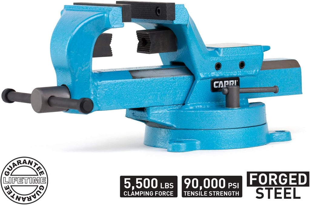 Capri Tools 10515 Ultimate Grip Forged Steel Bench Vise, 4'