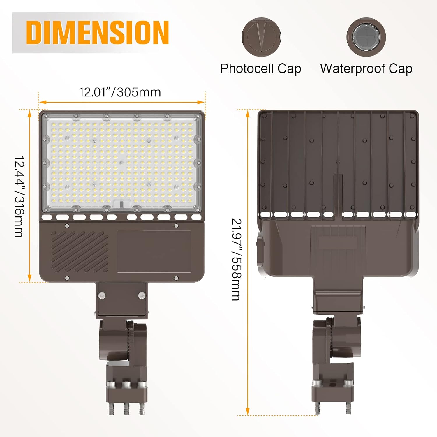 NGT LED Parking Lot Light 150W 22500 LM, LED Shoe Box Light Wall Mount, 5000K LED Pole Lights IP65 Waterproof Dusk to Dawn Outdoor Light Commercial Area Flood Lighting, 100-277V, UL Listed