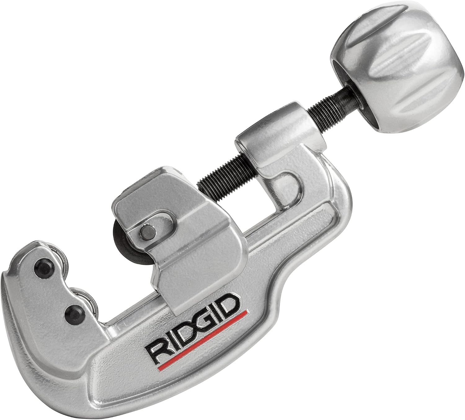 RIDGID 32573 Model 118 2-in-1 Close Quarters AUTOFEED 1/4' to 1-1/8' Metal Tubing Compact Cutter & 29963 Model 35S 1/4' to 1-3/8' Stainless Steel Tubing Cutter with X-CEL Knob, Silver, Small