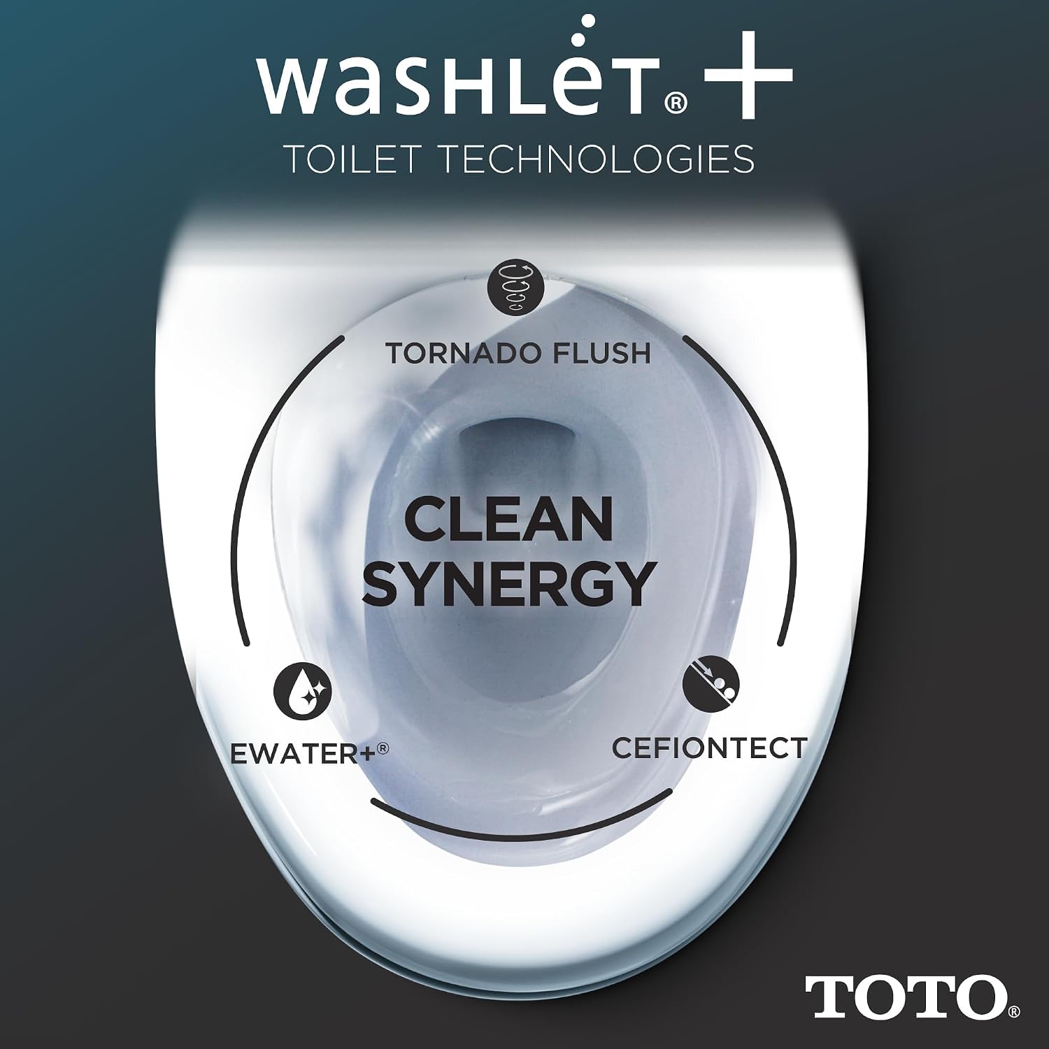 TOTO® WASHLET®+ Carlyle® II 1G® One-Piece Elongated 1.0 GPF Toilet with Auto Flush WASHLET®+ S7 Contemporary Bidet Seat, Cotton White - MW6144726CUFGA#01