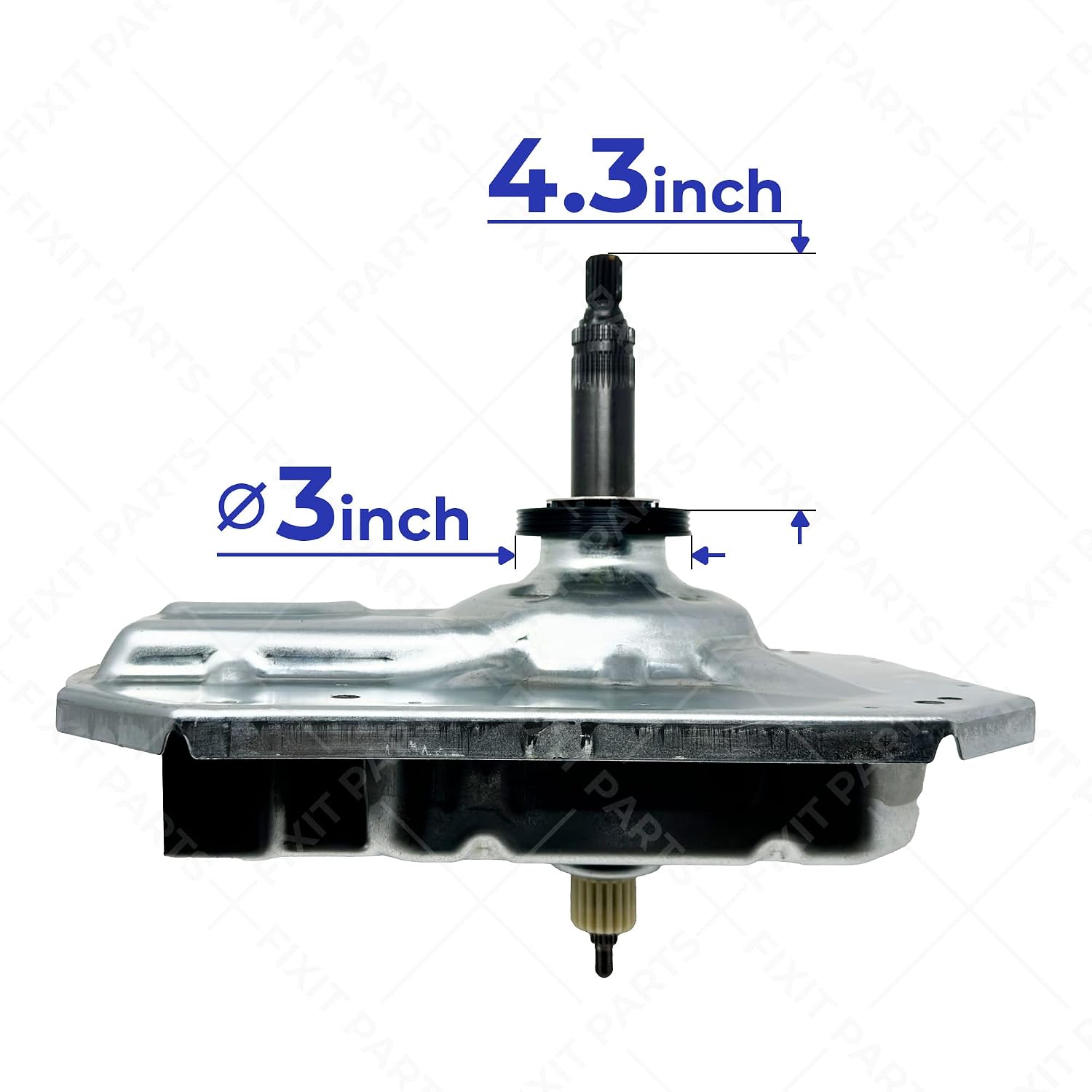 𝗪𝗵𝗶𝗿𝗹𝗽𝗼𝗼𝗹 W11454734 Washer Gear Case Replaces AP6993915, W11035751, W10771760, W10006481, W10870913 (Transmission) Works with Maytag Whirlpool Kenmore Crosley, Shaft 4 3/8 in Seal 3.2in