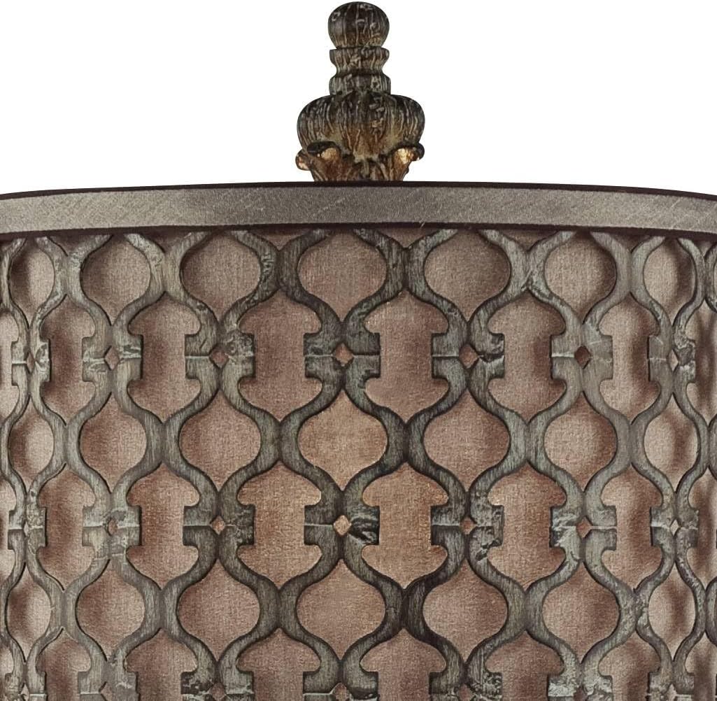 Regency Hill Vichelis 34' Tall Skinny Candlestick Buffet Traditional Vintage End Table Lamps Set of 2 Beige Metal Fabric Shade Living Room Bedroom Bedside Nightstand House Office Home Reading