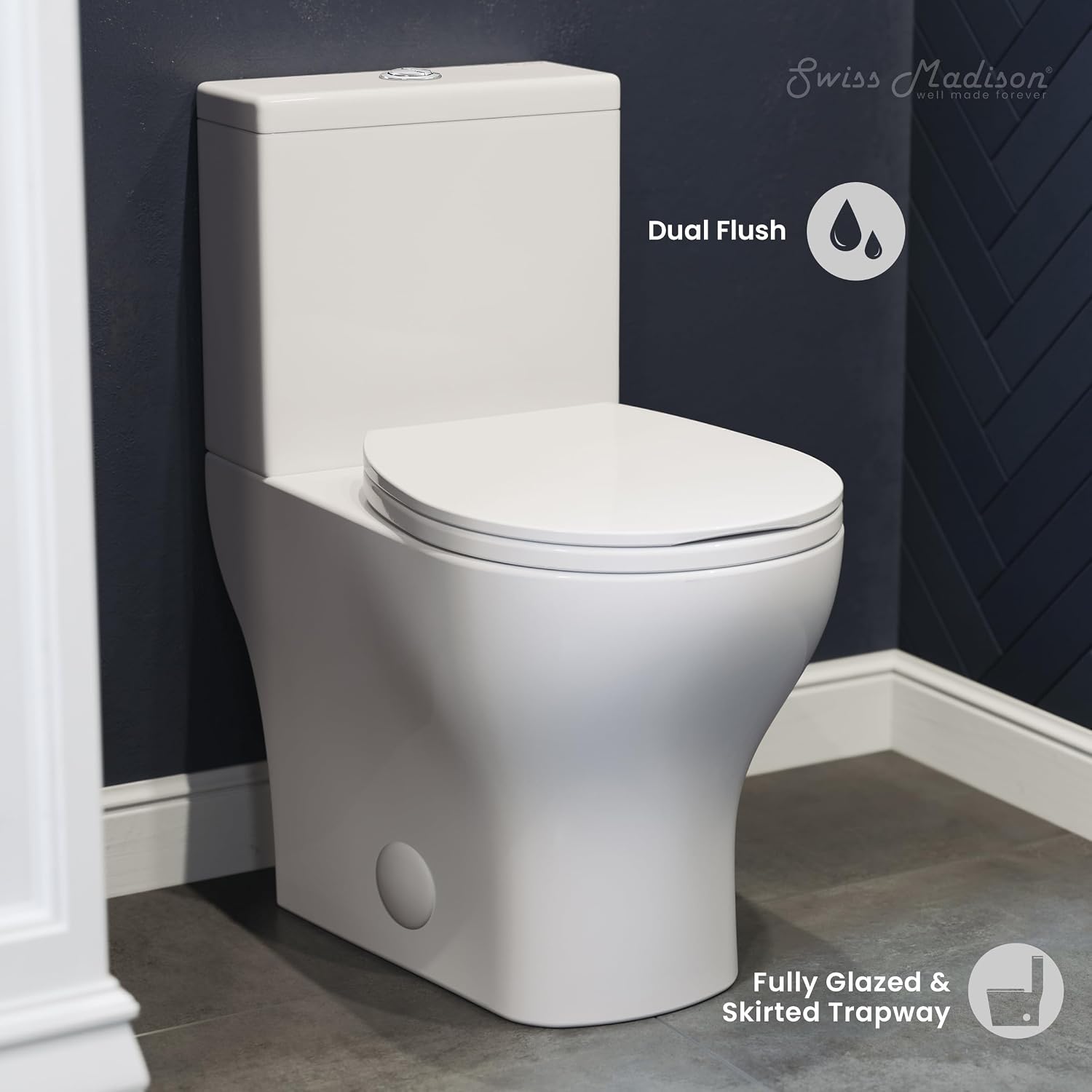 Swiss Madison SM-2T257 Sublime II Compact Two Piece Toilet