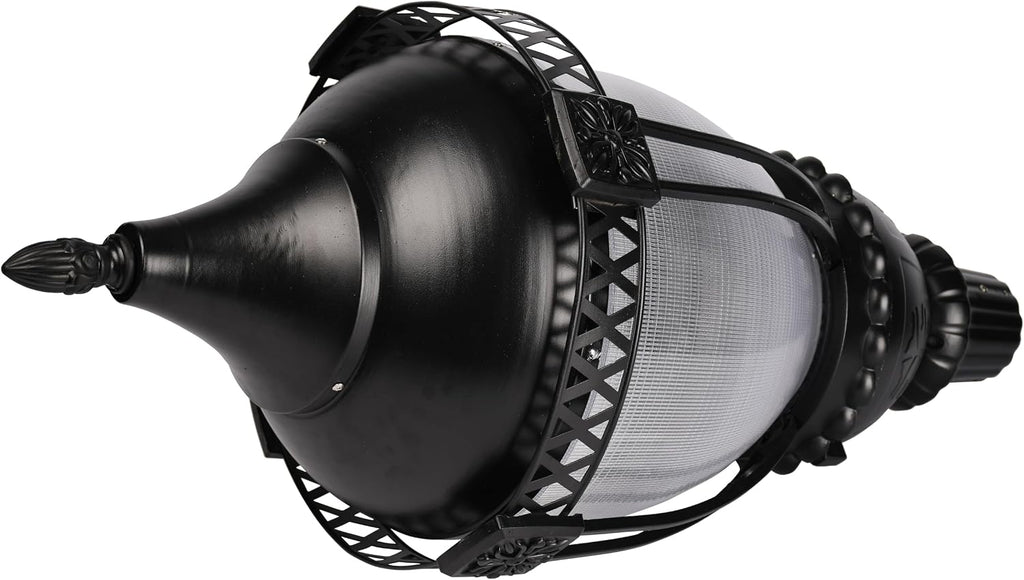 Acorn LED Post Top Light Fixture with Photocell Watt Tunable 60W/50W/30W Color Selectable 3000K/4000K/5000K 100-277V Black Housing Outdoor Area Lighting for Street, Pathways, and Parks