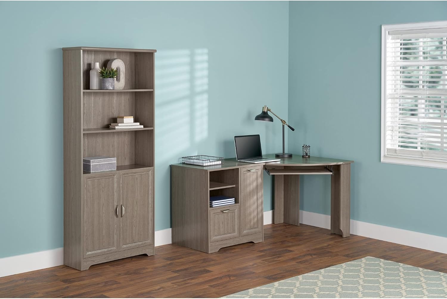 Realspace® Magellan 60' W Corner Computer Desk, Gray