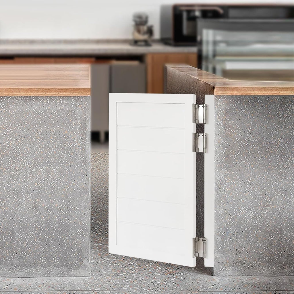 Swinging Cafe Door,Pine Wood Saloon Door Includes Hinges, Single Half Doors for Kitchen Shop Entrance Partition Pub(White,23.6x35.4in)