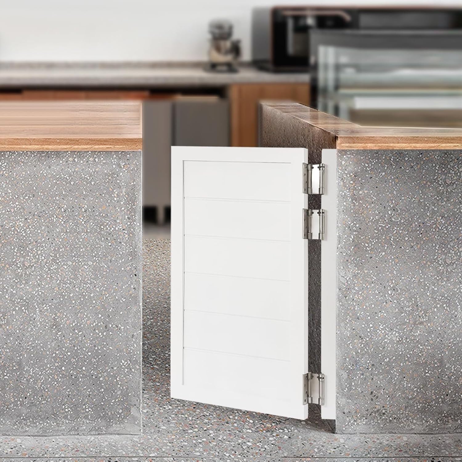 Swinging Cafe Door,Pine Wood Saloon Door Includes Hinges, Single Half Doors for Kitchen Shop Entrance Partition Pub(White,23.6x35.4in)