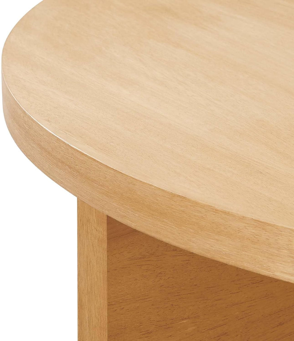 Modway EEI-6580-NAT Silas Round Wood Coffee Table, Natural